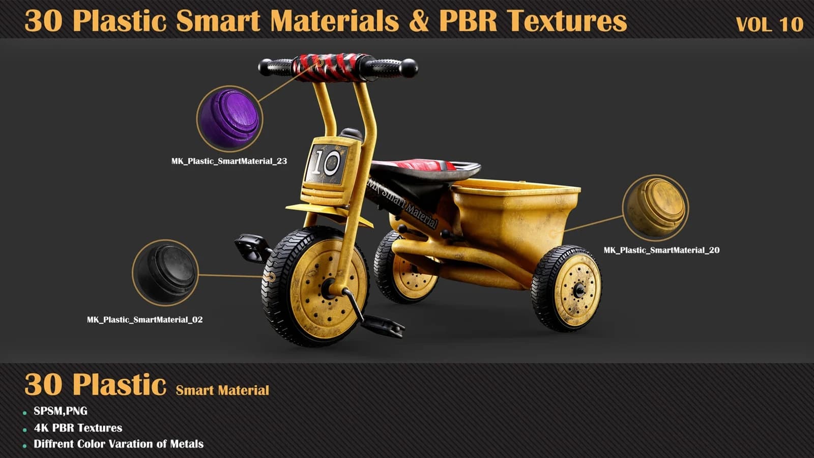 30 Plastic Smart Materials & PBR Textures — VOL 10 — preview 2