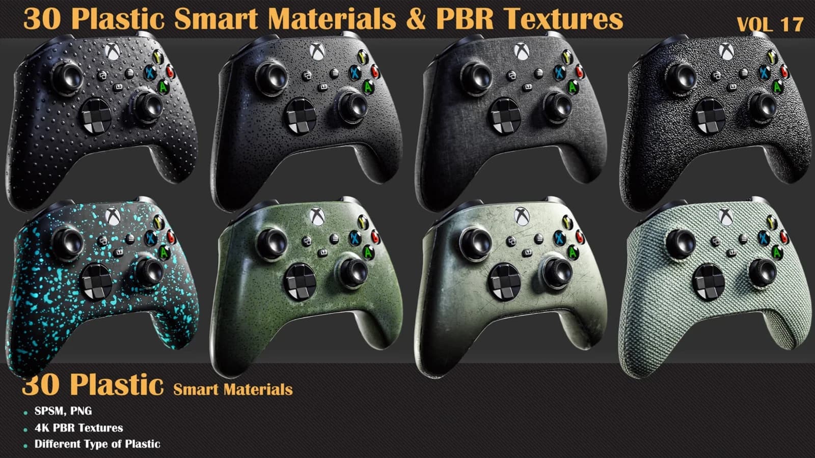 30 Plastic Smart Materials & PBR Textures — VOL 17 — preview 2