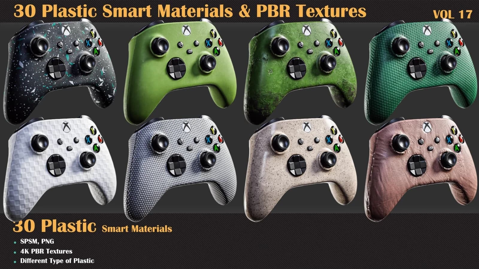 30 Plastic Smart Materials & PBR Textures — VOL 17 — preview 3