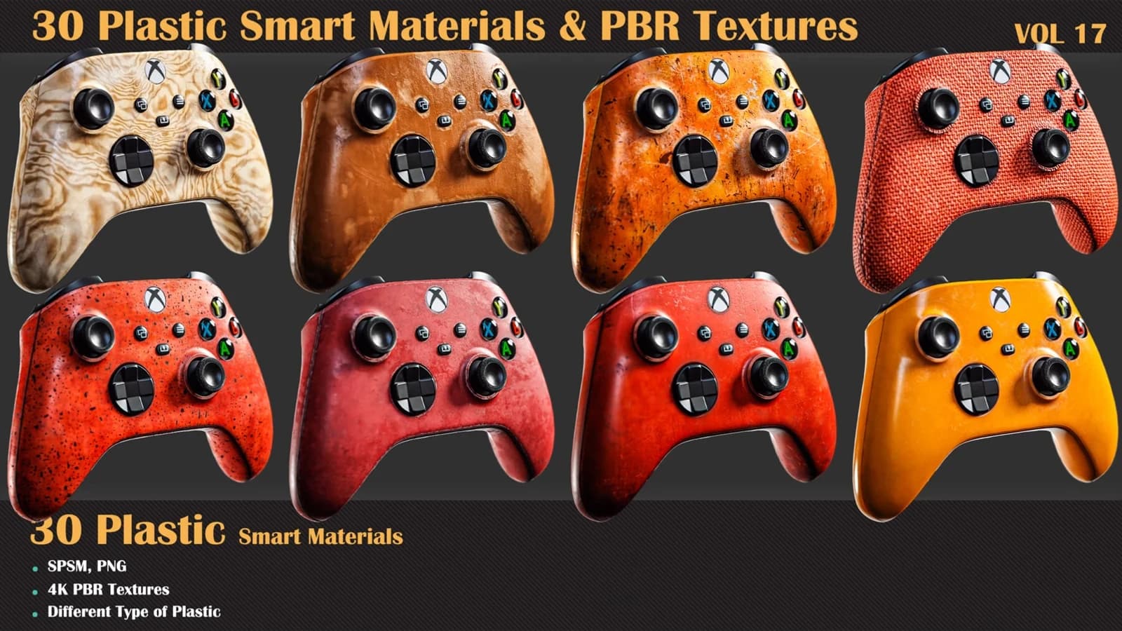 30 Plastic Smart Materials & PBR Textures — VOL 17 — preview 4