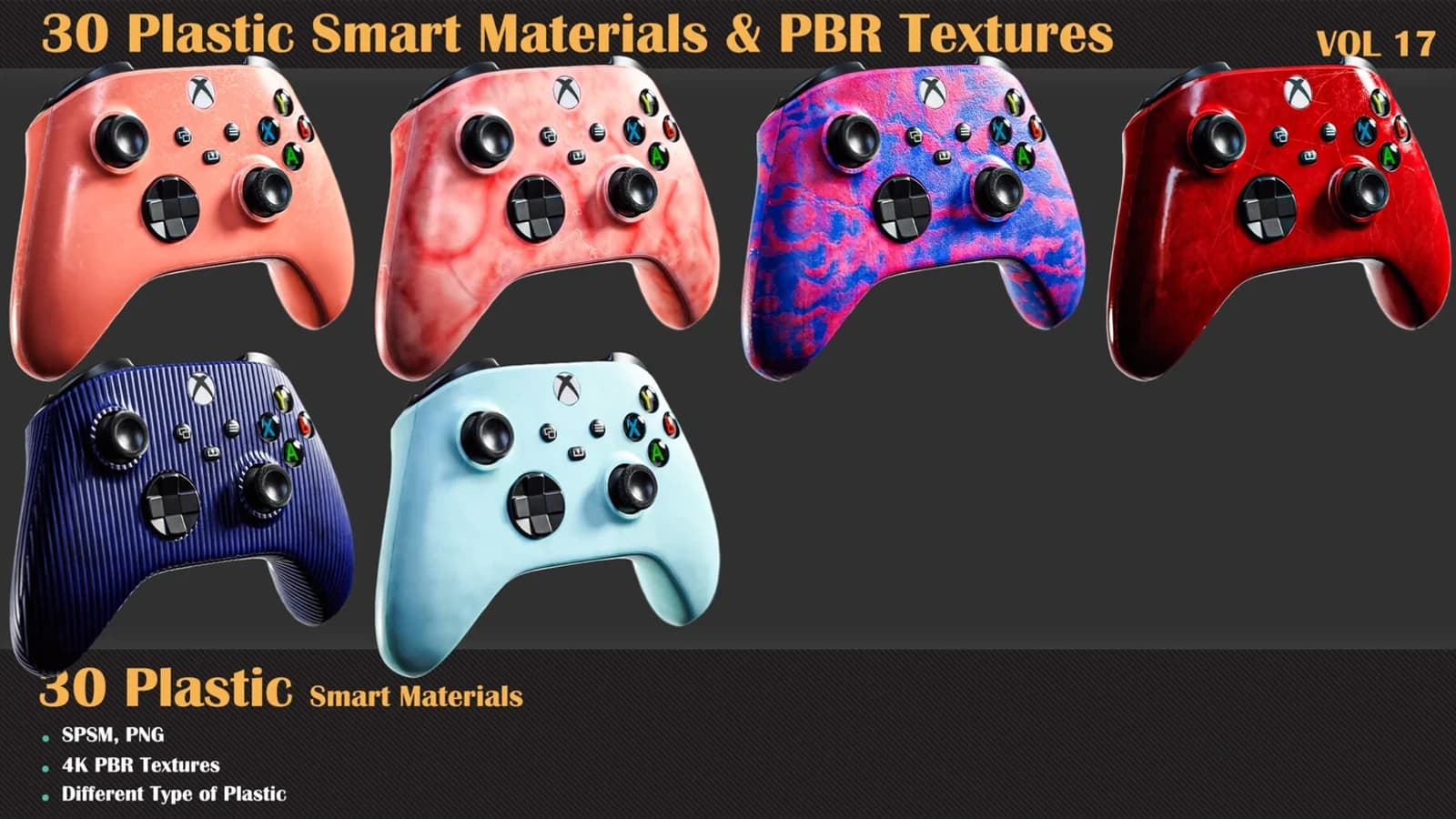 30 Plastic Smart Materials & PBR Textures — VOL 17 — preview 5
