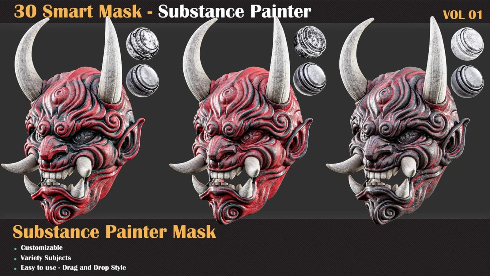 30 Substance Painter Smart-Mask — VOL 01