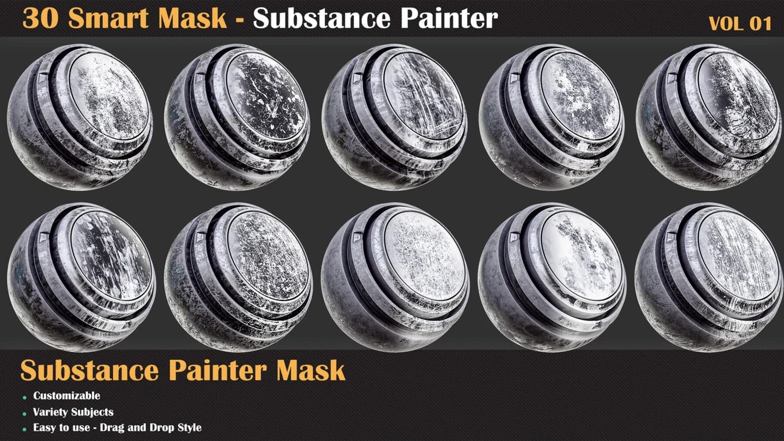 30 Substance Painter Smart-Mask — VOL 01 — preview 2