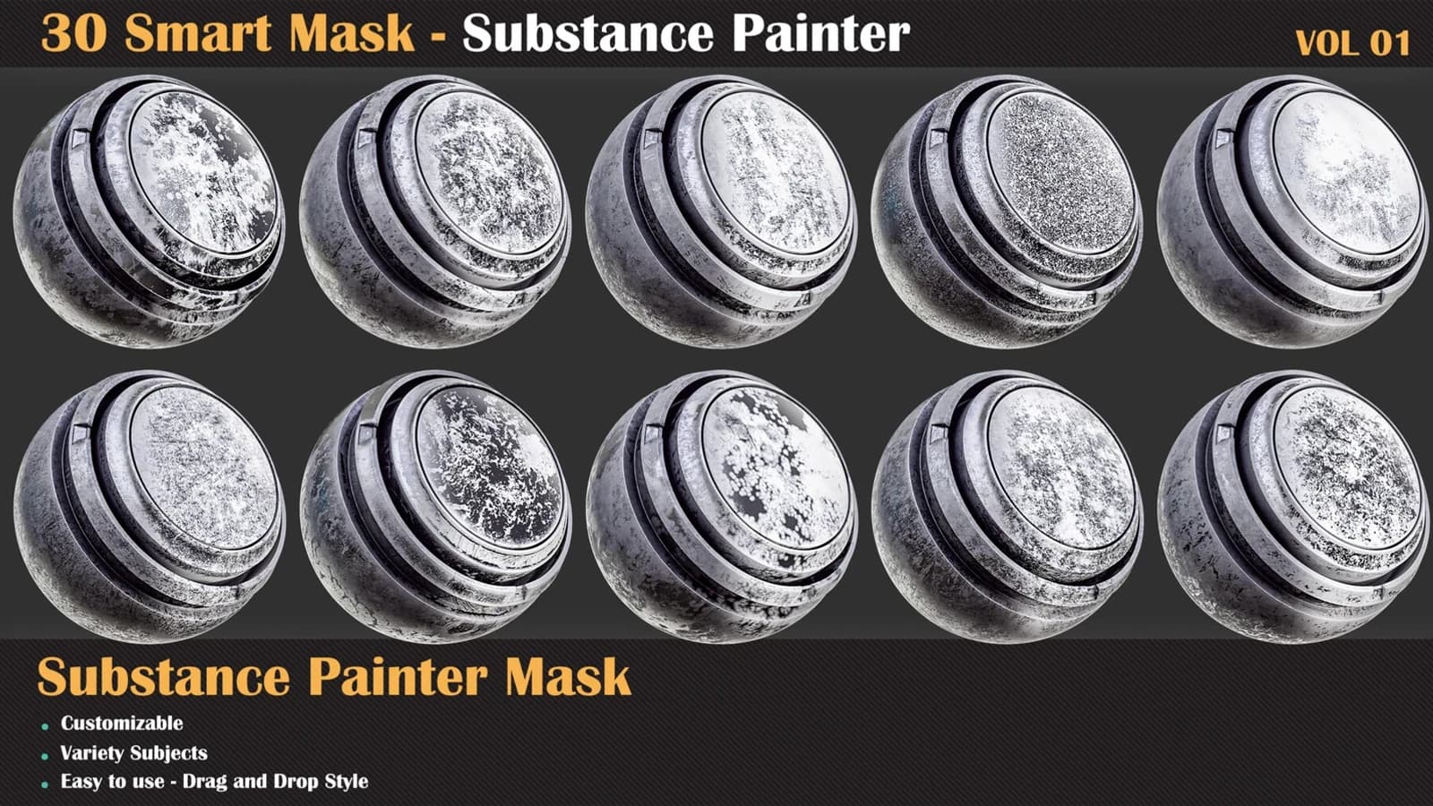 30 Substance Painter Smart-Mask — VOL 01 — preview 3