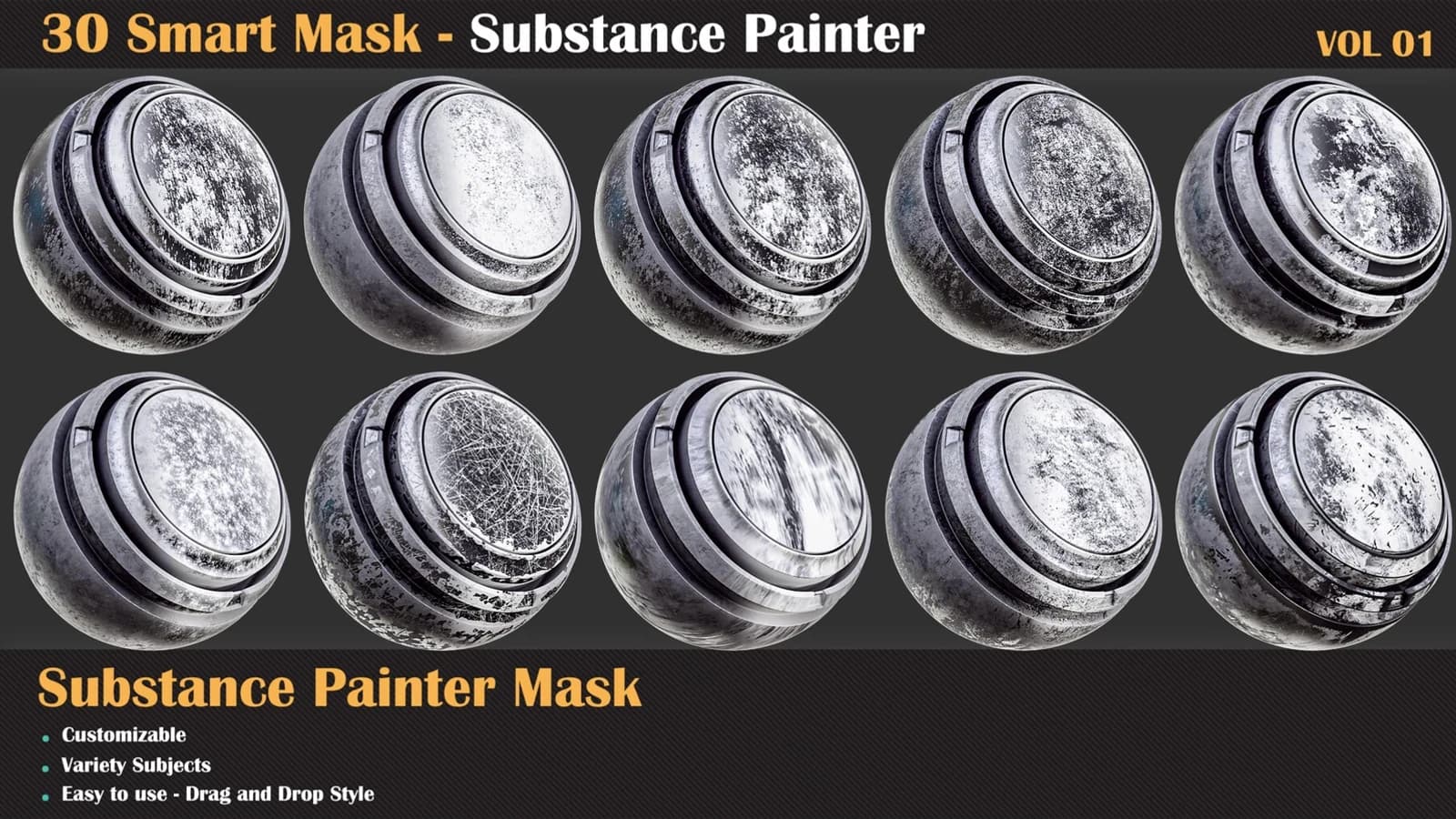 30 Substance Painter Smart-Mask — VOL 01 — preview 4