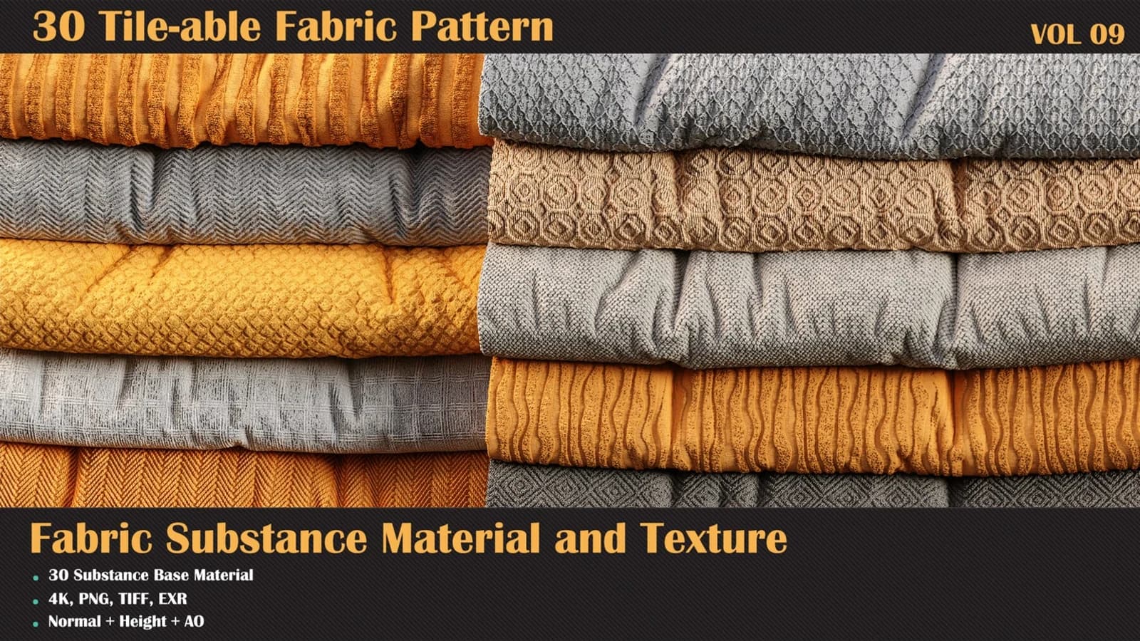 30 Tile-able Fabric Pattern — VOL 09