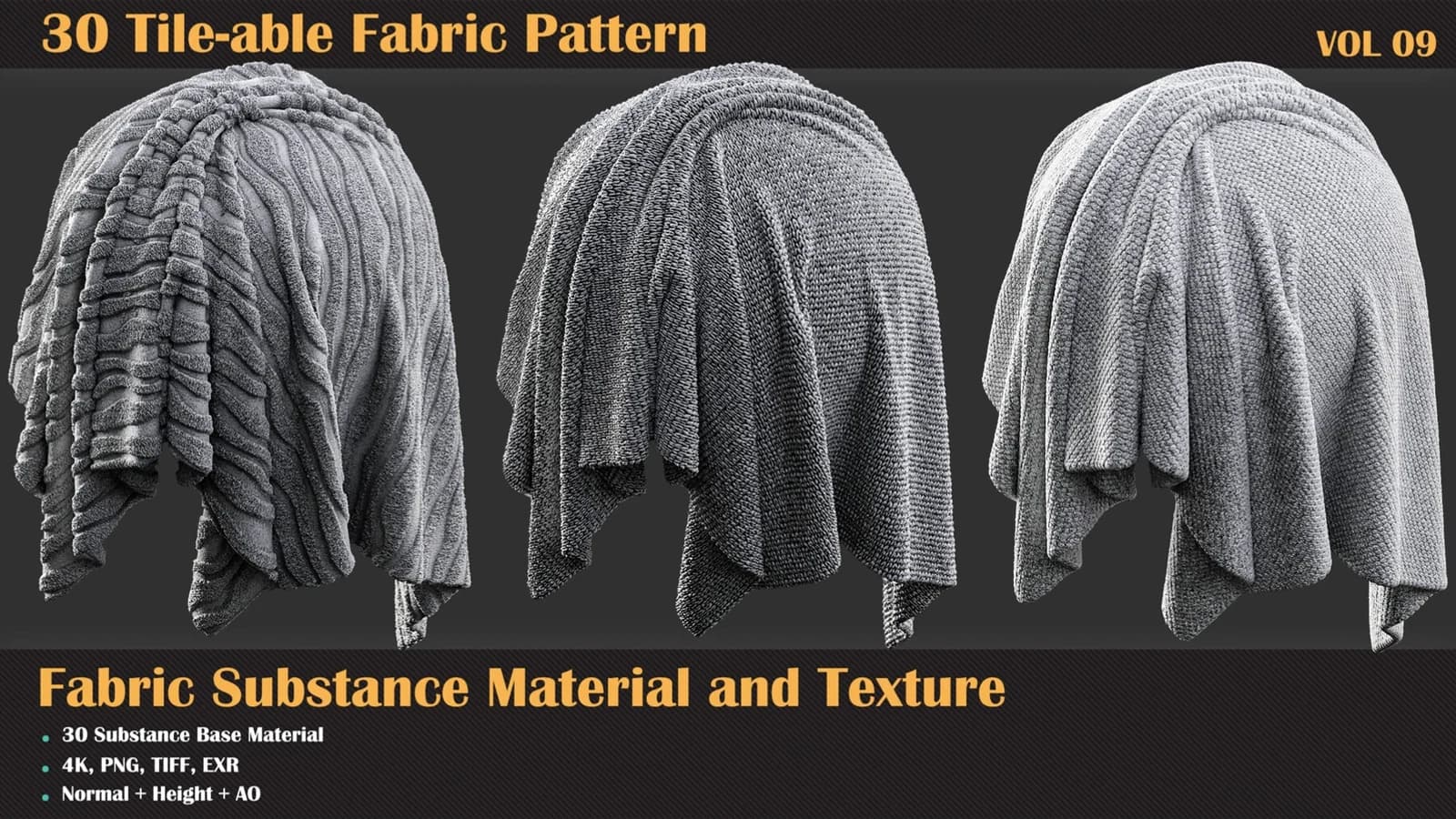 30 Tile-able Fabric Pattern — VOL 09 — preview 2