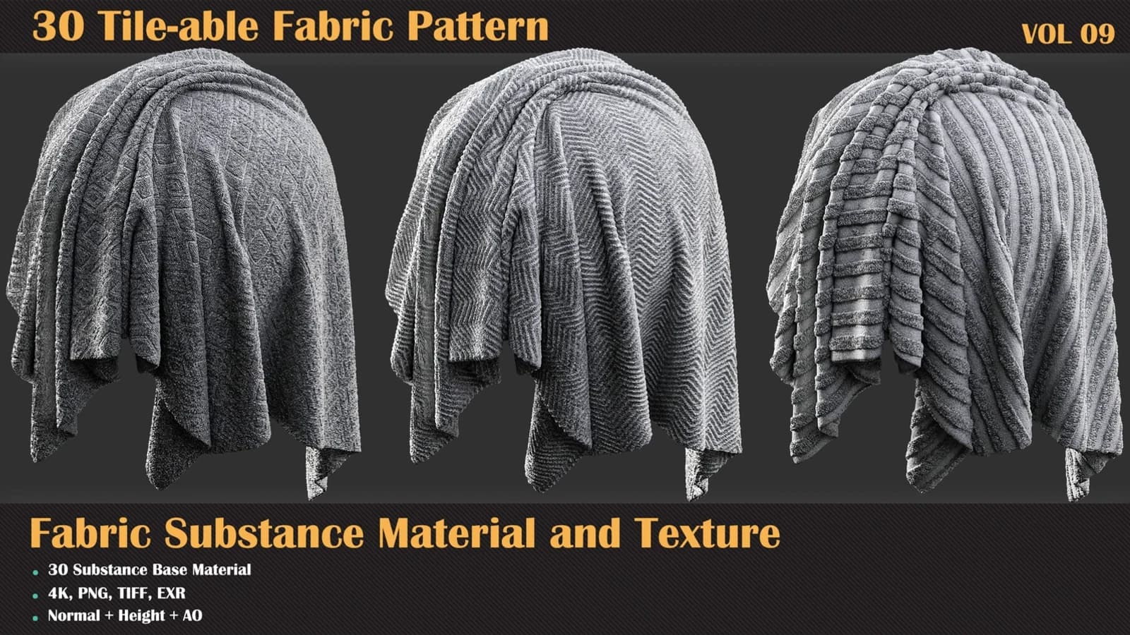 30 Tile-able Fabric Pattern — VOL 09 — preview 3
