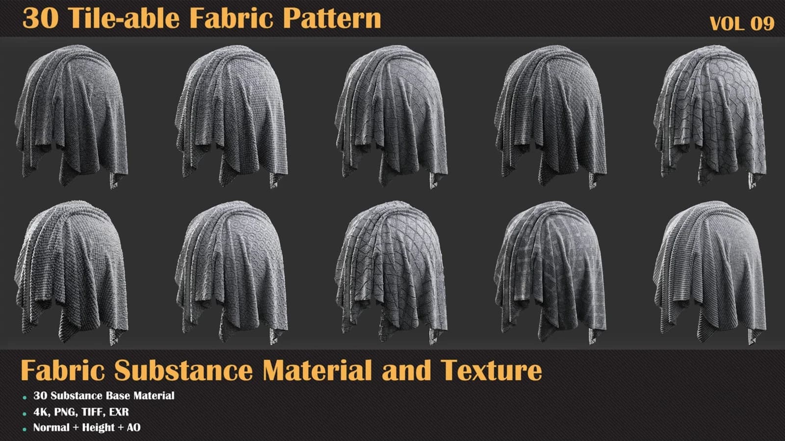 30 Tile-able Fabric Pattern — VOL 09 — preview 4