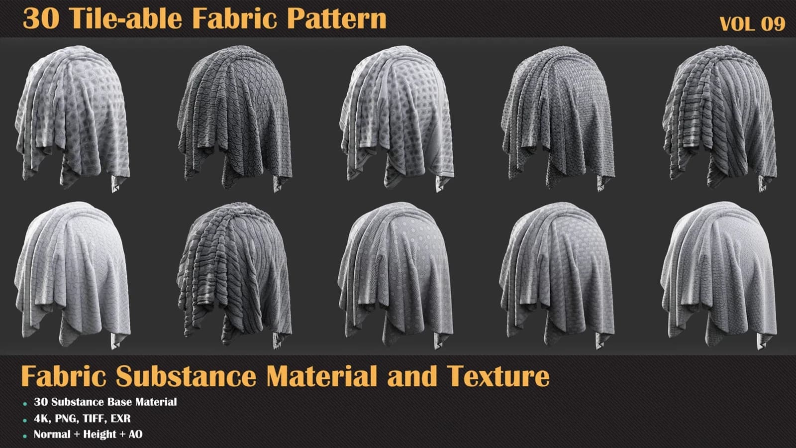 30 Tile-able Fabric Pattern — VOL 09 — preview 6