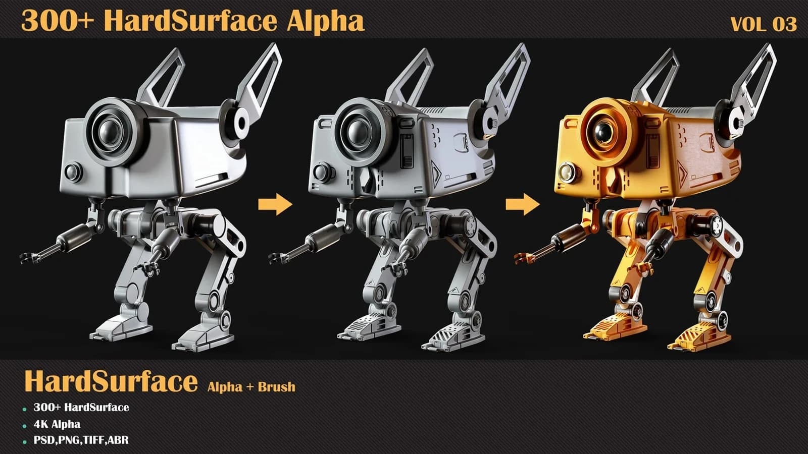 300 HardSurface Alpha — VOL 03 — preview 2