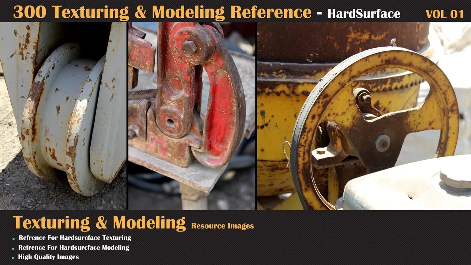 300 Texturing & Modeling Reference - HardSurface — VOL 01