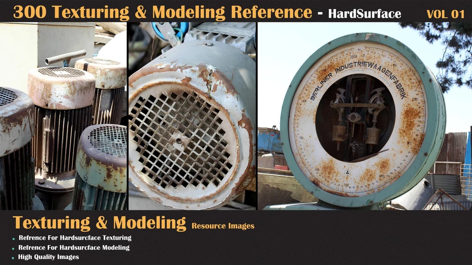 300 Texturing & Modeling Reference - HardSurface — VOL 01 — preview 2