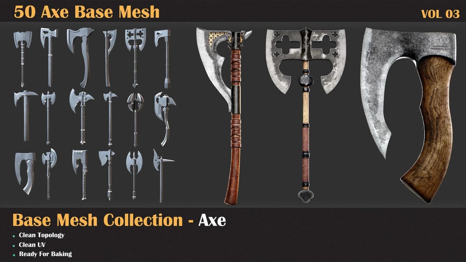 300 Weapons Base Mesh Bundle — preview 3