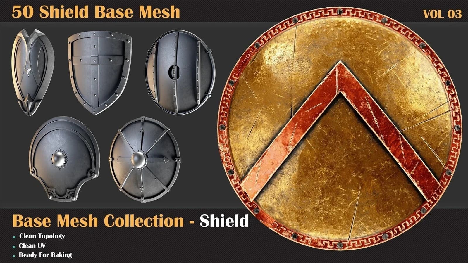 300 Weapons Base Mesh Bundle — preview 4
