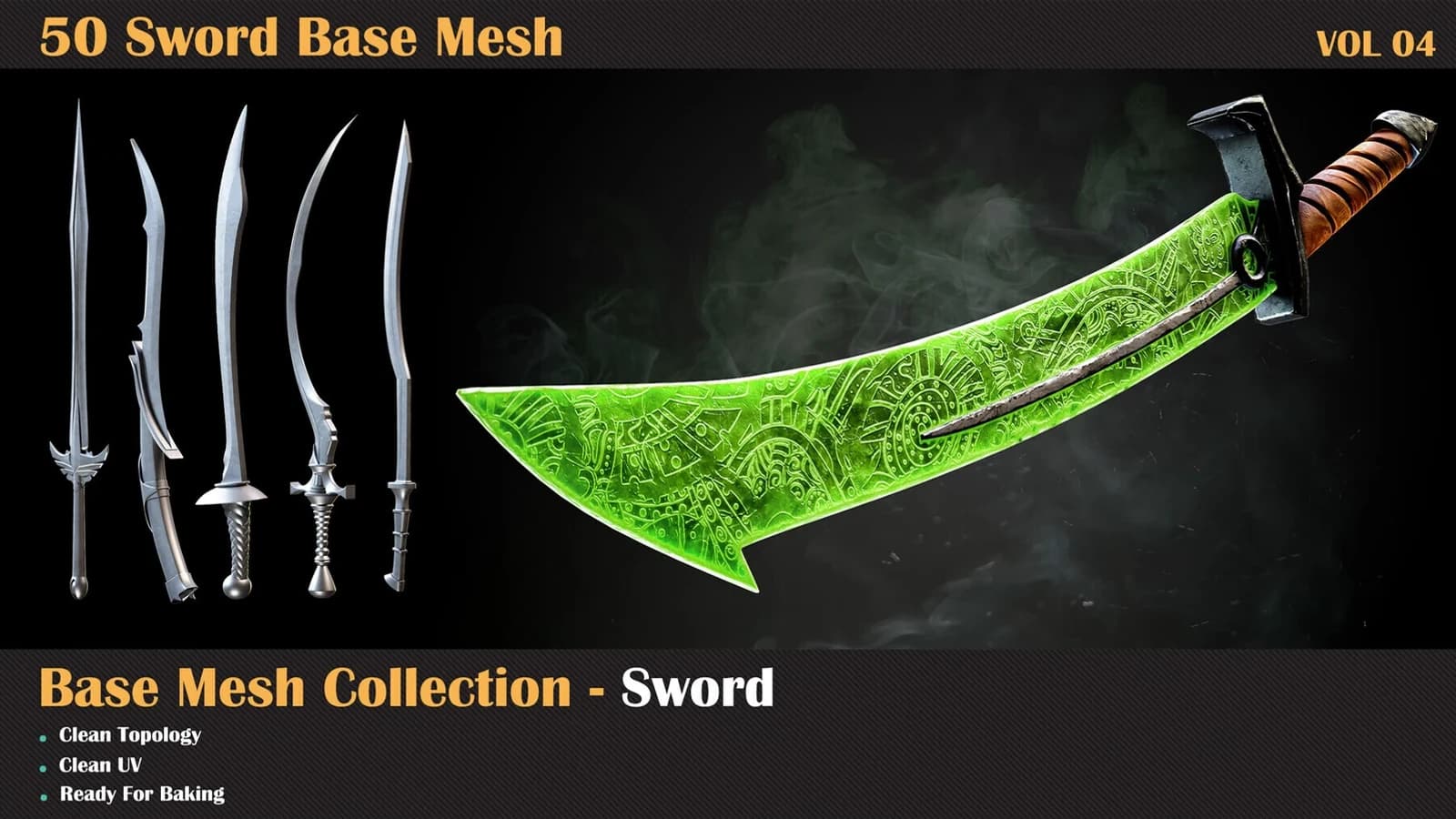 300 Weapons Base Mesh Bundle — preview 5