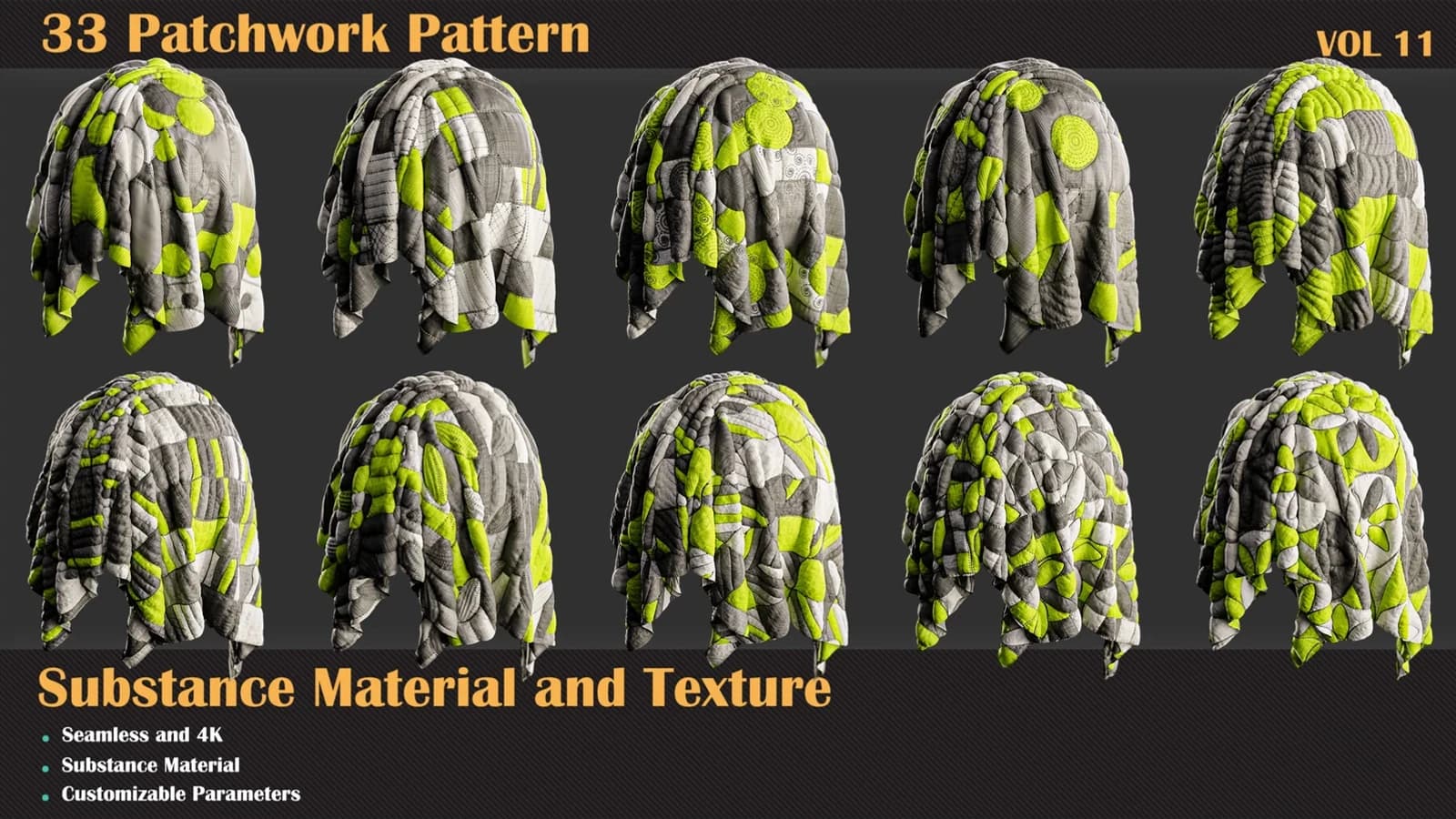 33 Fabric - Patchwork Pattern — VOL 11 — preview 3