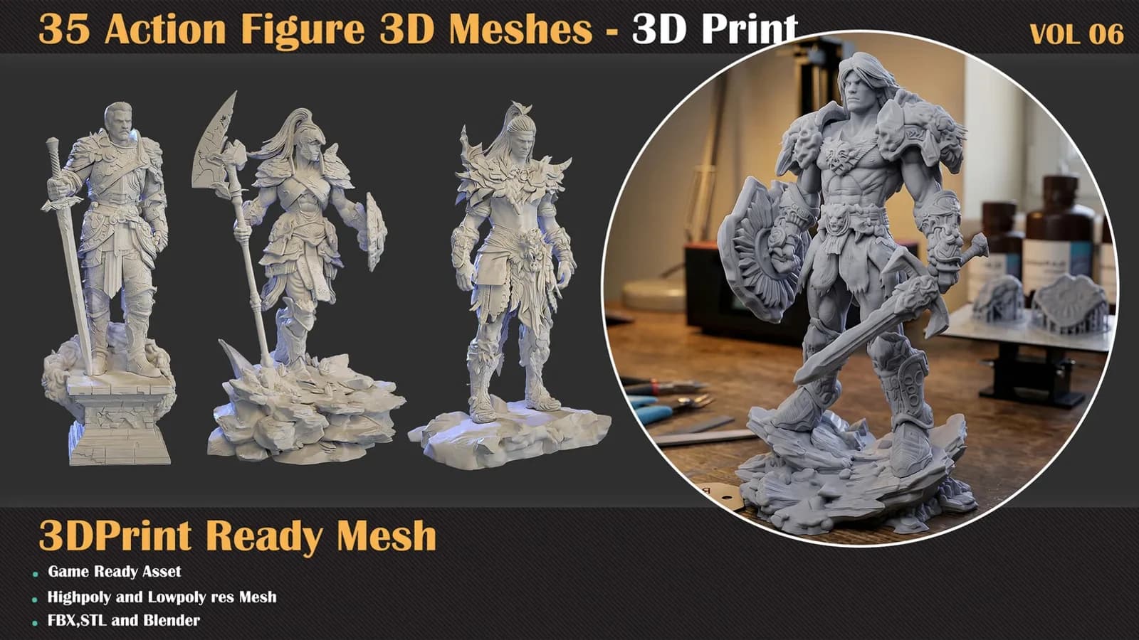 35 Action Figure – 3D Print Ready — VOL 06