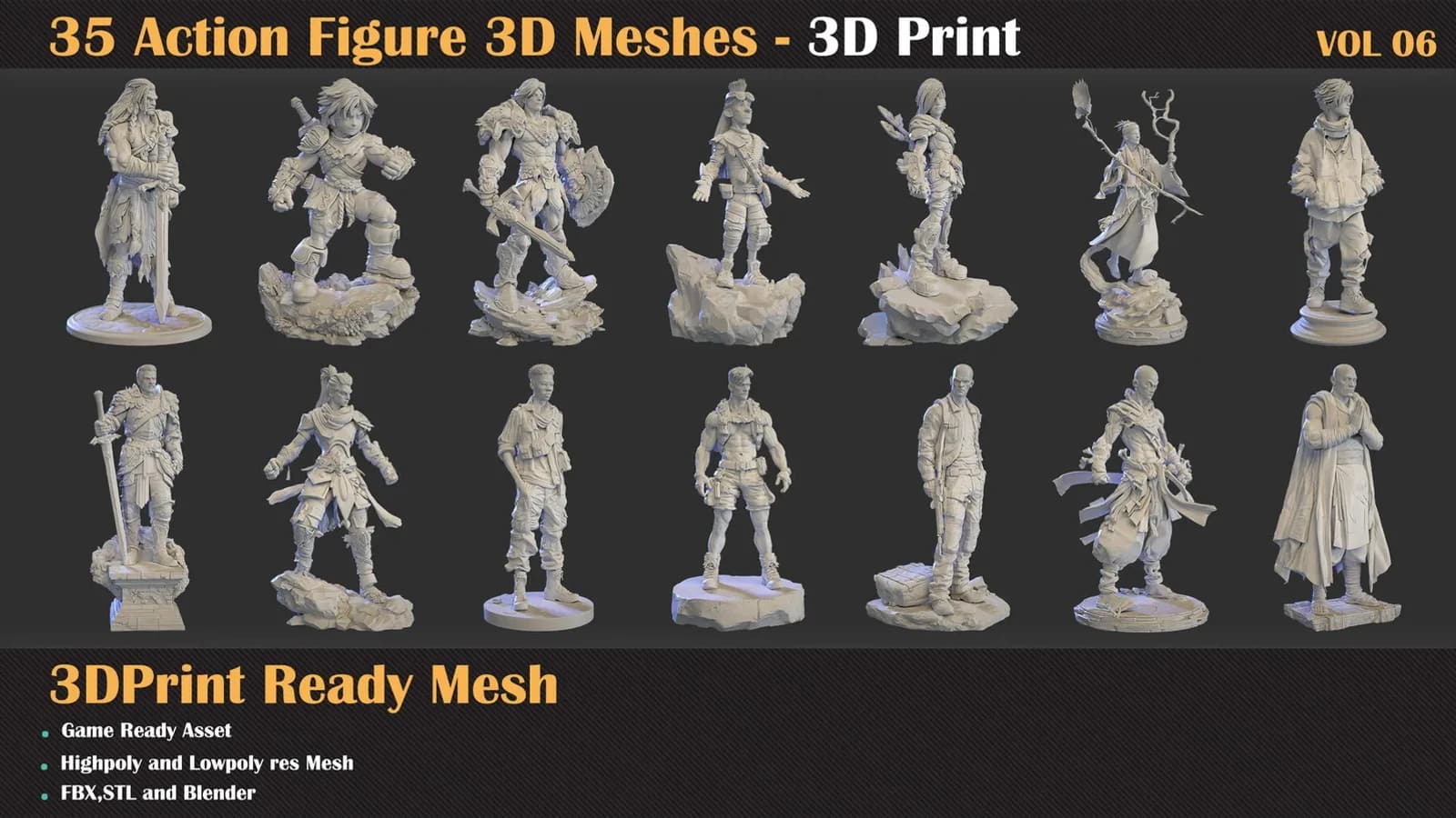 35 Action Figure – 3D Print Ready — VOL 06 — preview 3