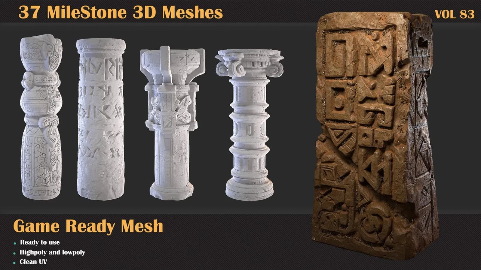 37 Milestone 3D Meshes — VOL 83
