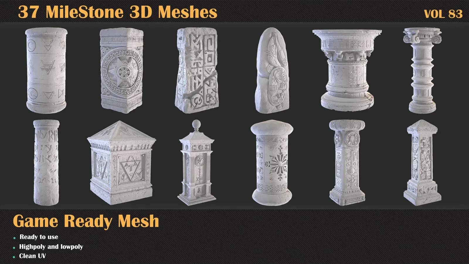 37 Milestone 3D Meshes — VOL 83 — preview 4