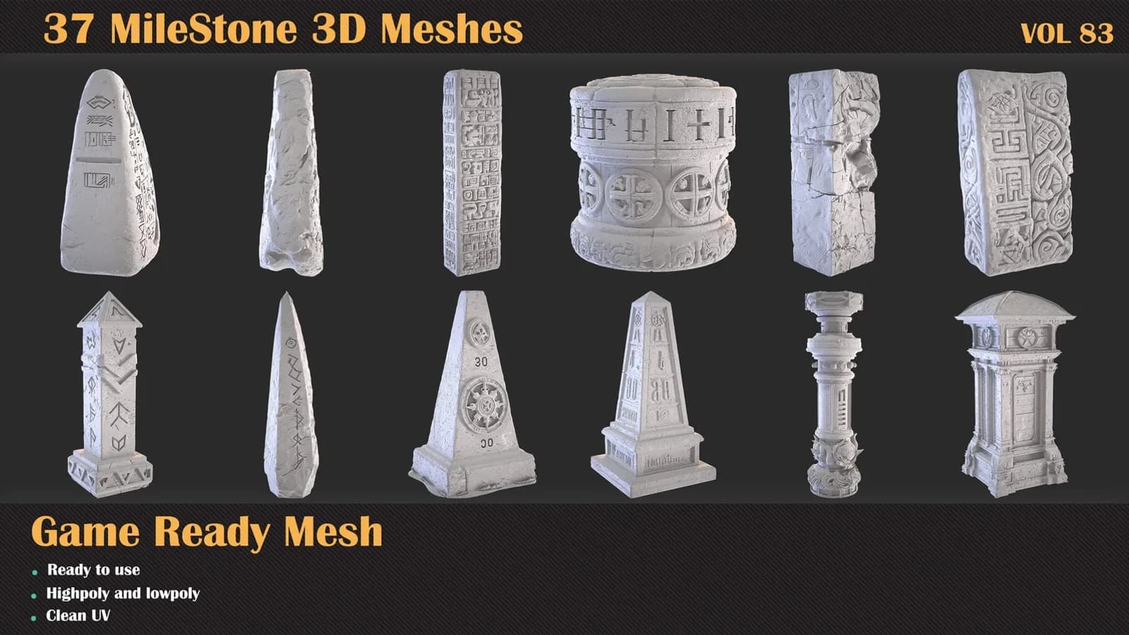 37 Milestone 3D Meshes — VOL 83 — preview 5