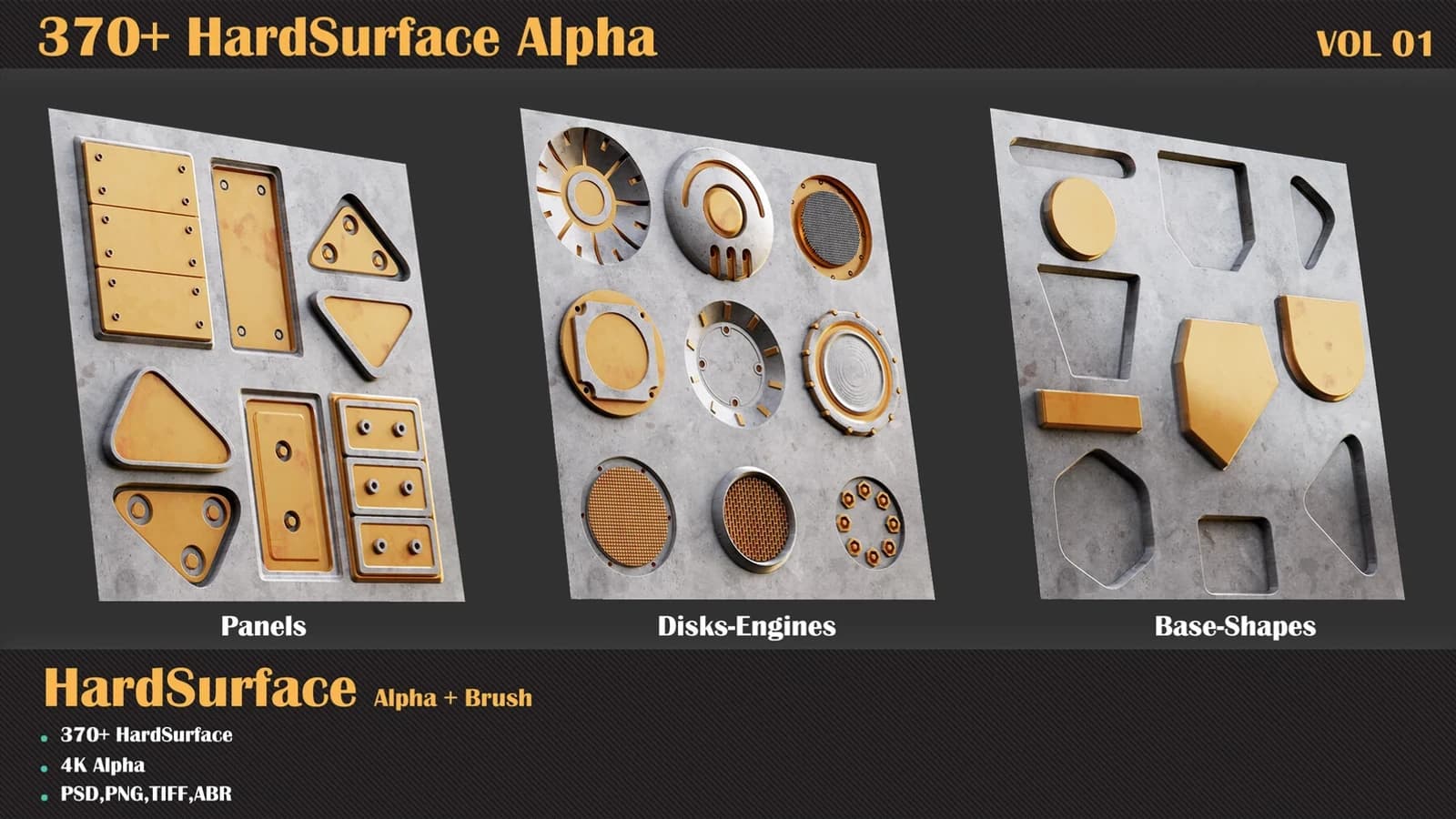 370+ HardSurface Alpha — VOL 01 — preview 3