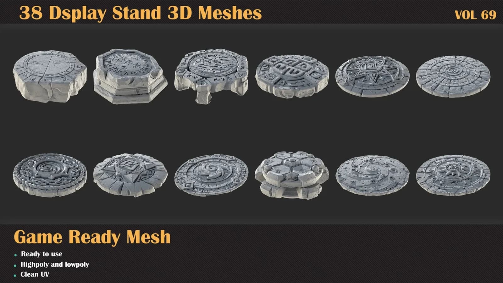 38 Display Stand 3D Meshes — VOL 69 — preview 5