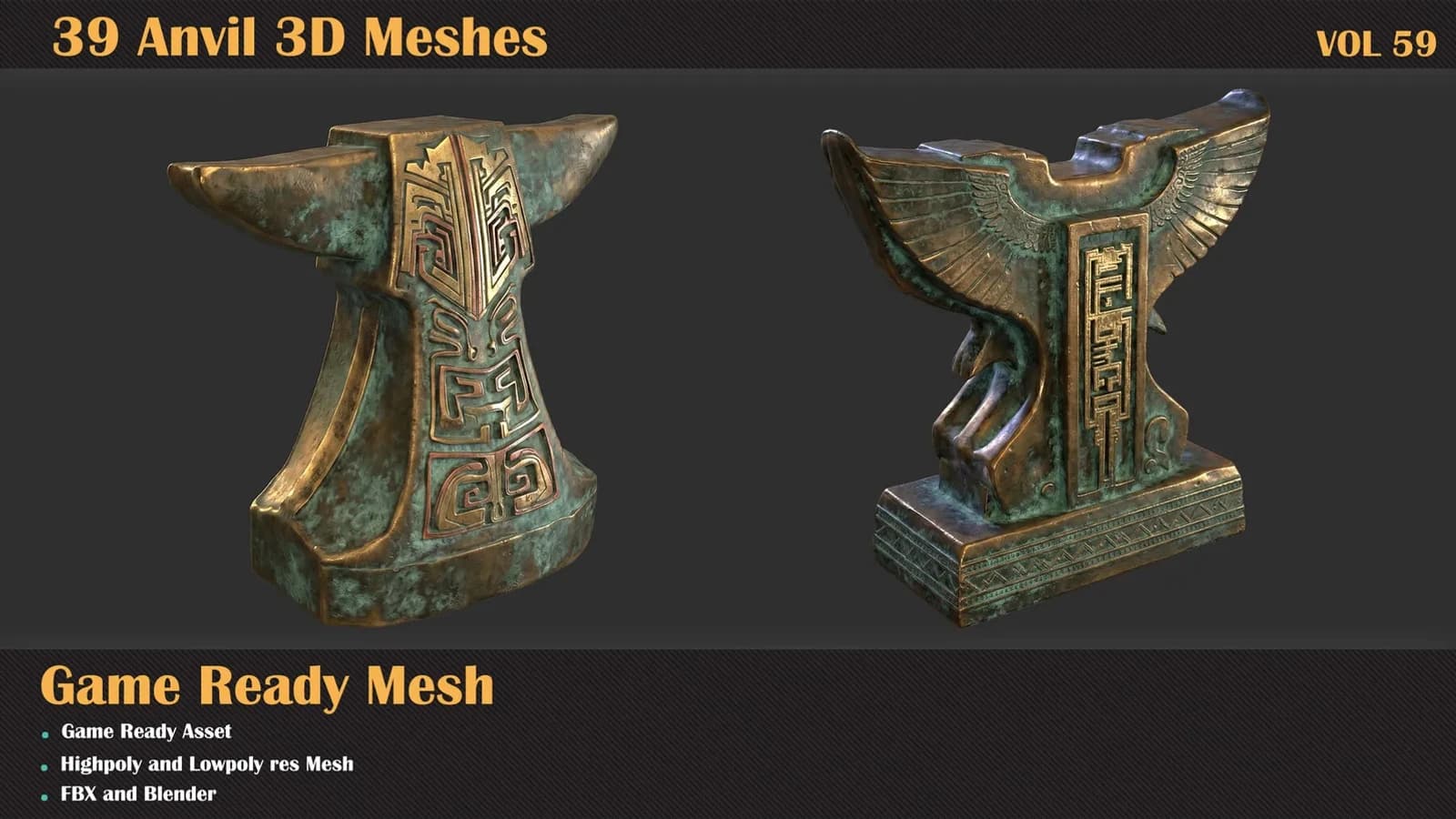 39 Anvil 3D Meshes — VOL 59 — preview 2