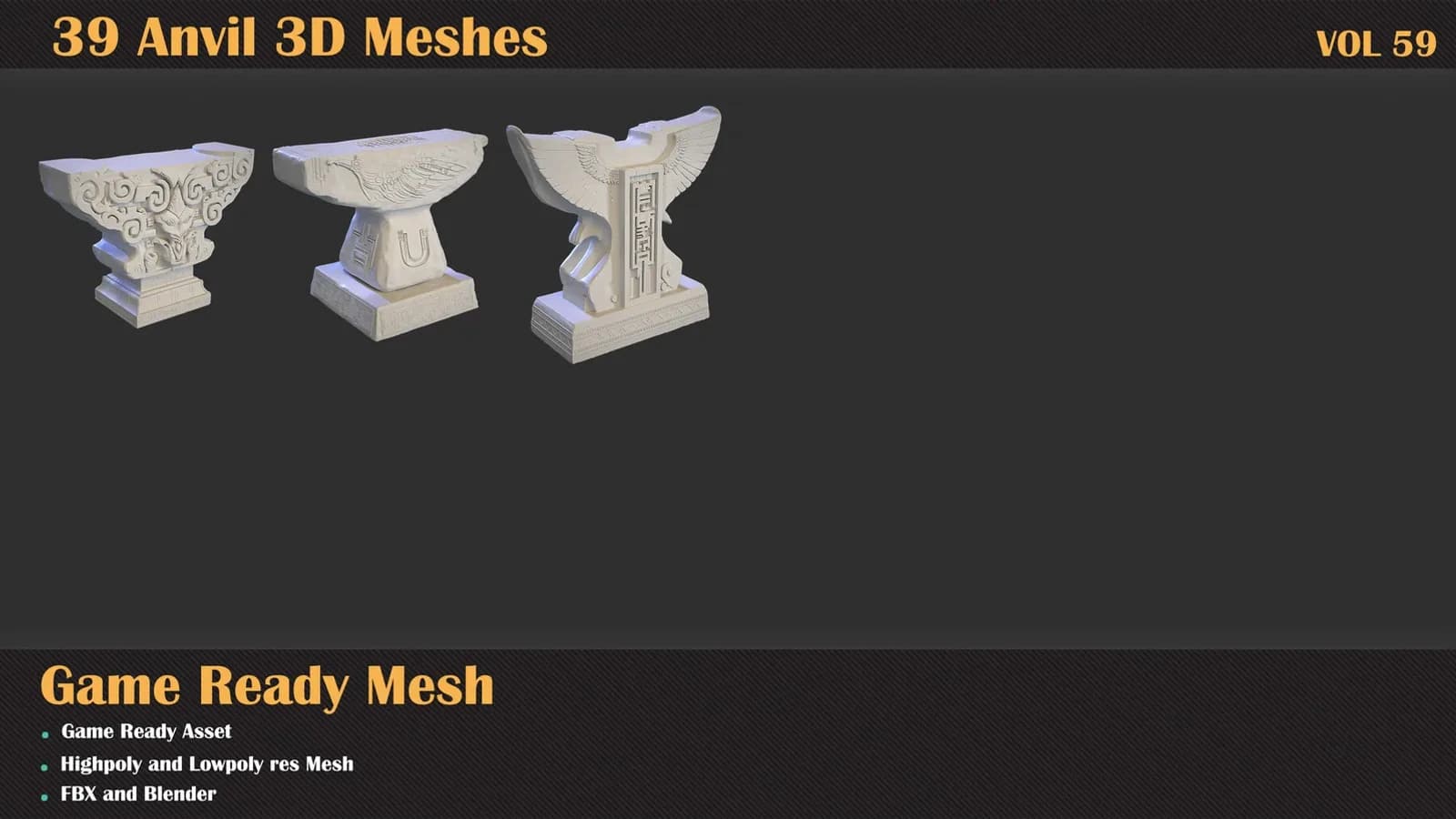 39 Anvil 3D Meshes — VOL 59 — preview 7