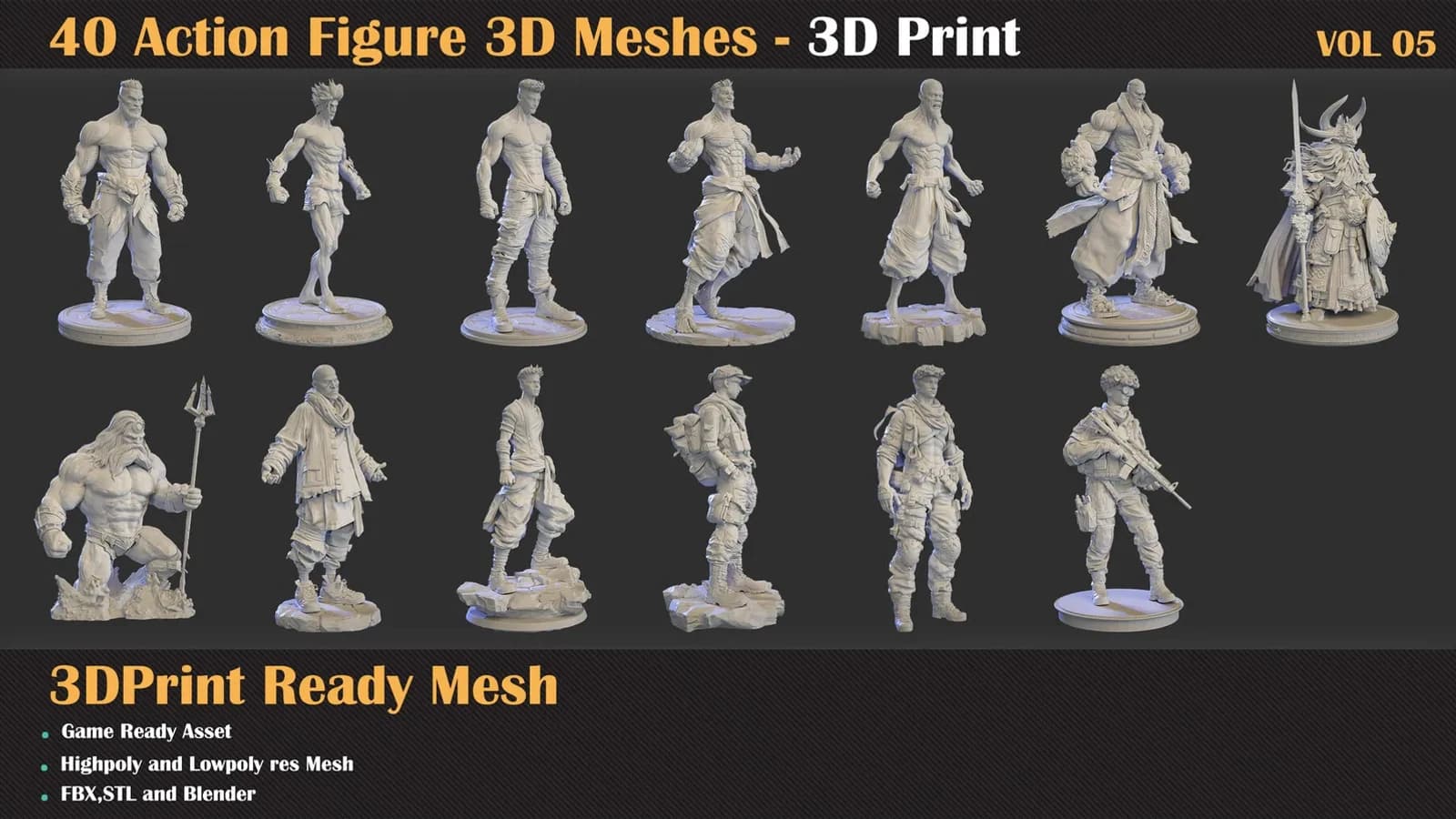 40 Action Figure – 3D Print Ready — VOL 05 — preview 2