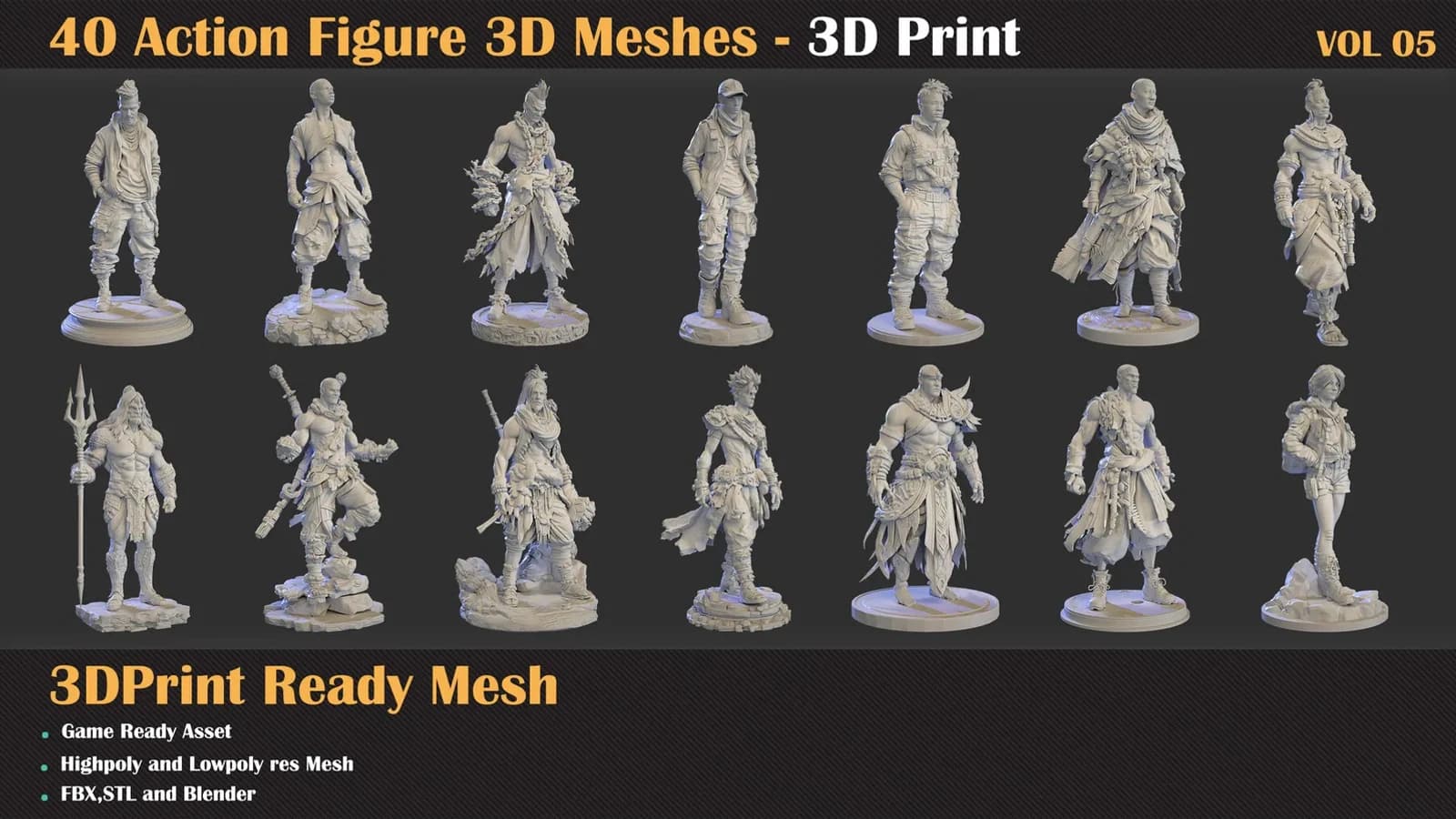 40 Action Figure – 3D Print Ready — VOL 05 — preview 4
