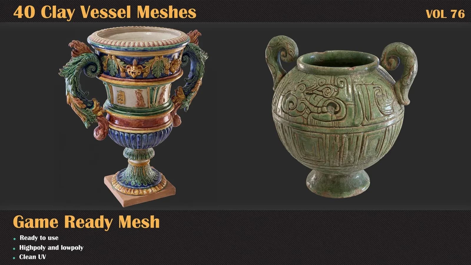 40 Clay Vessel 3D Meshes — VOL 76 — preview 2