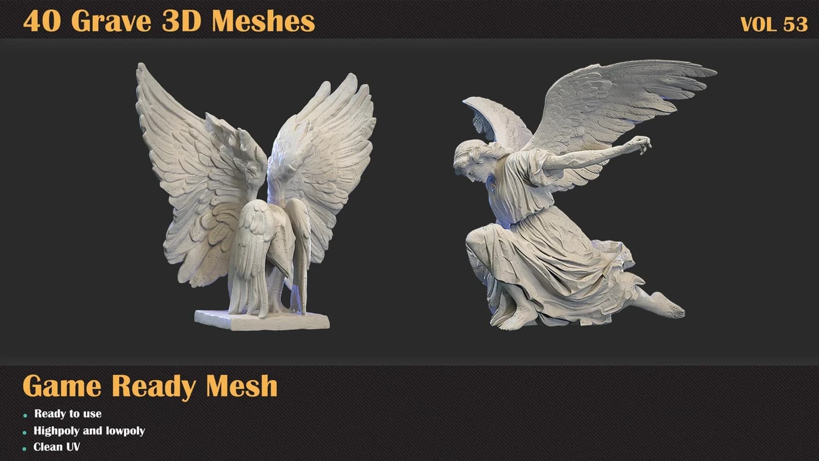 40 Grave 3D Meshes — VOL 53 — preview 10