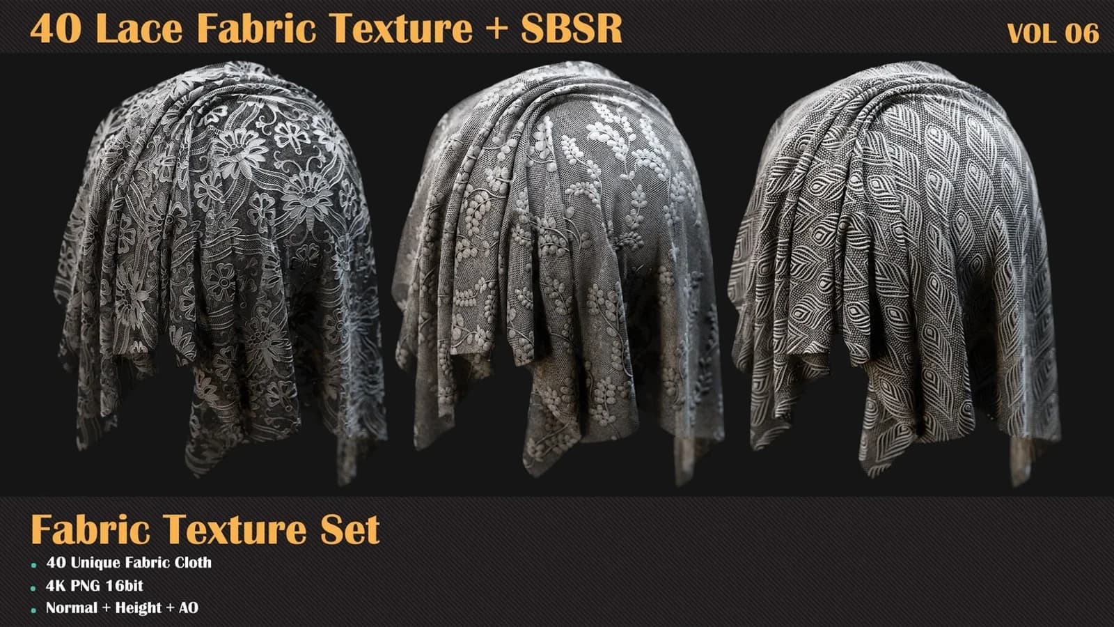 40 Lace Fabric Texture + SBSR — VOL 06 — preview 4