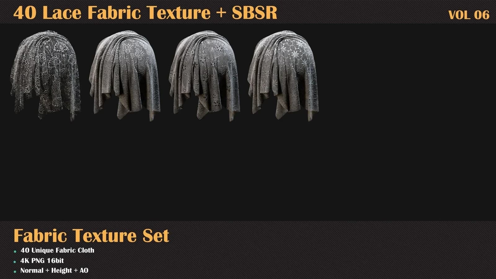 40 Lace Fabric Texture + SBSR — VOL 06 — preview 8
