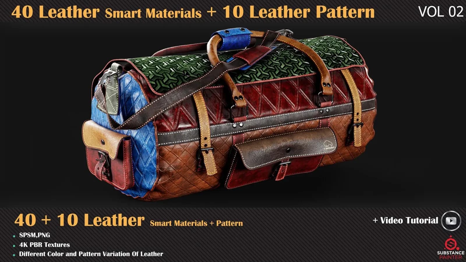 40 Leather Smart Materials + 10 Leather Patterns + Video Tutorials — VOL 06