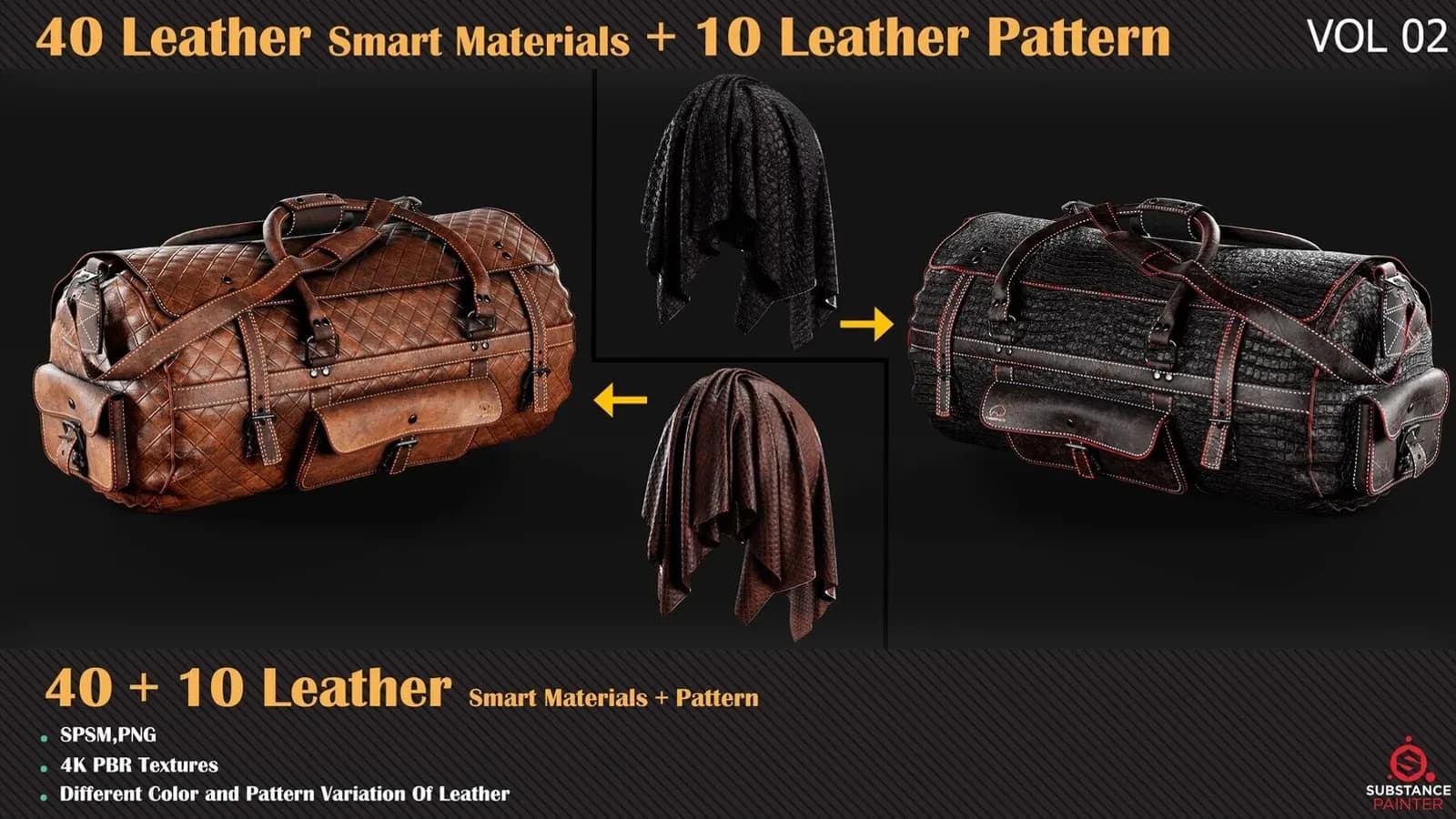 40 Leather Smart Materials + 10 Leather Patterns + Video Tutorials — VOL 06 — preview 4