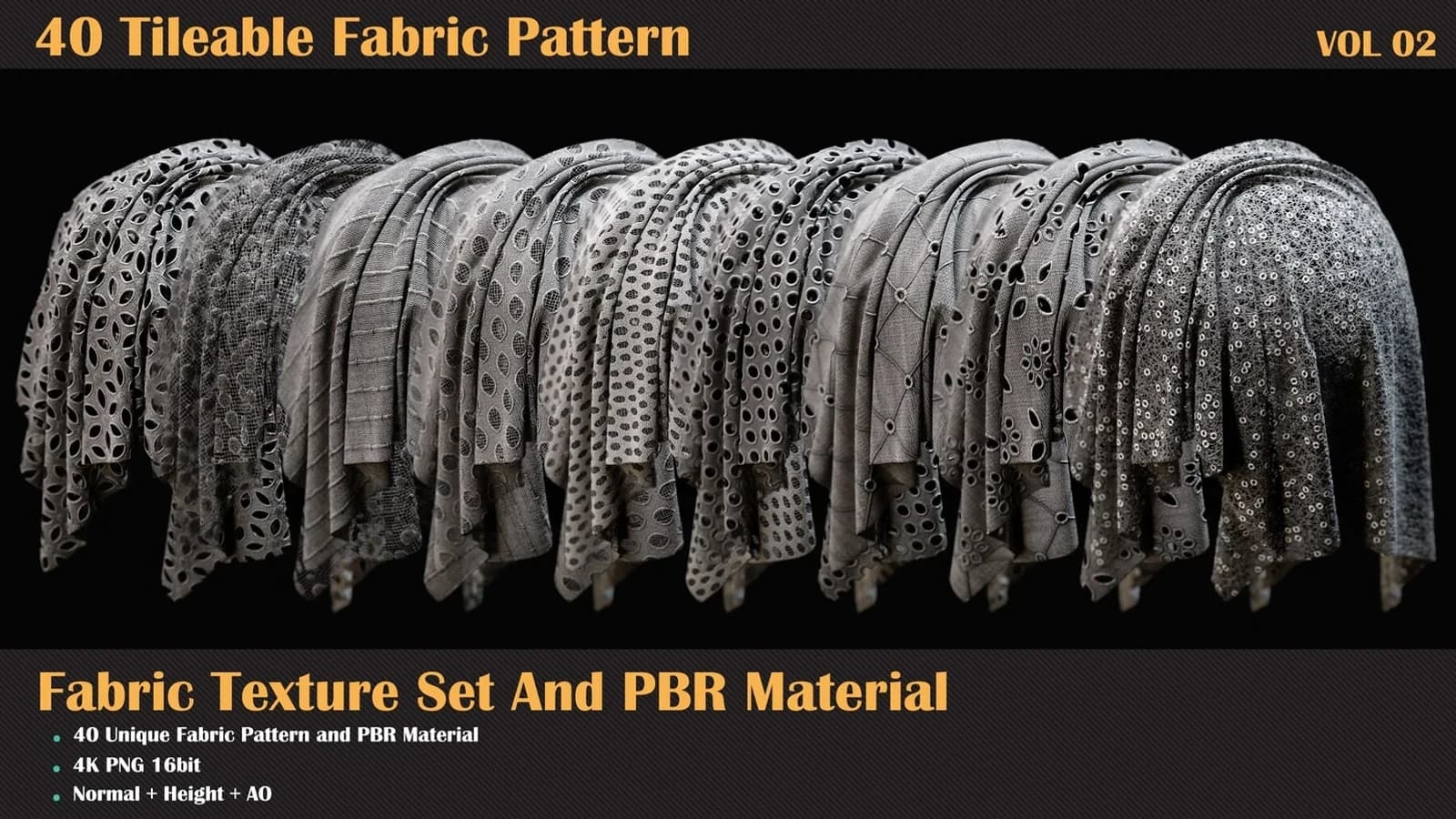 40 Tileable Fabric Pattern — VOL 02 — preview 4