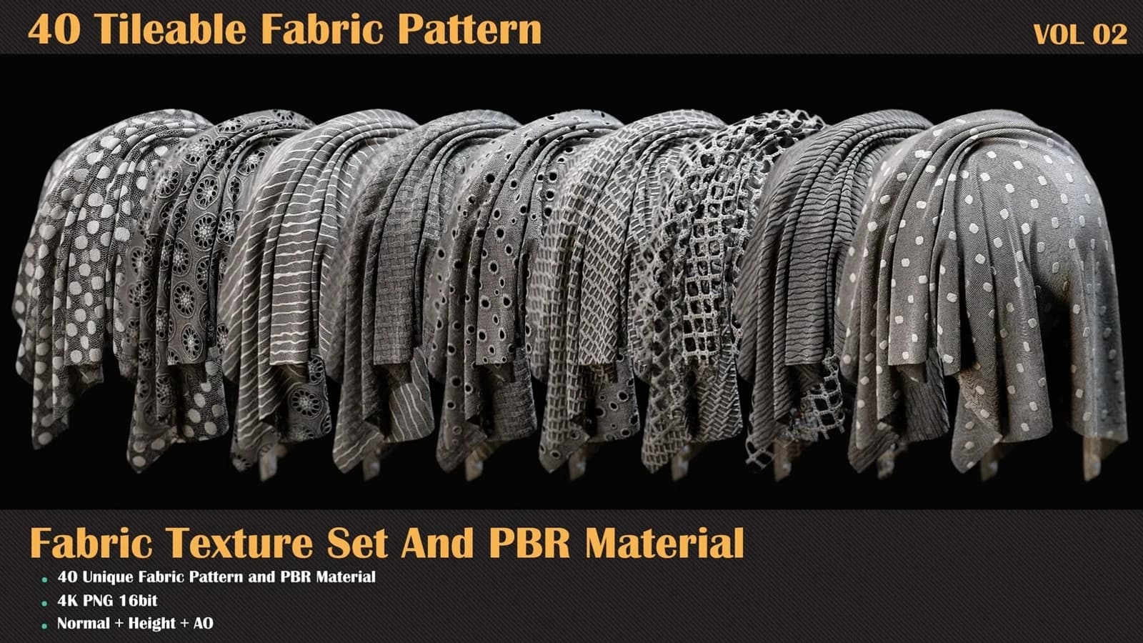 40 Tileable Fabric Pattern — VOL 02 — preview 5