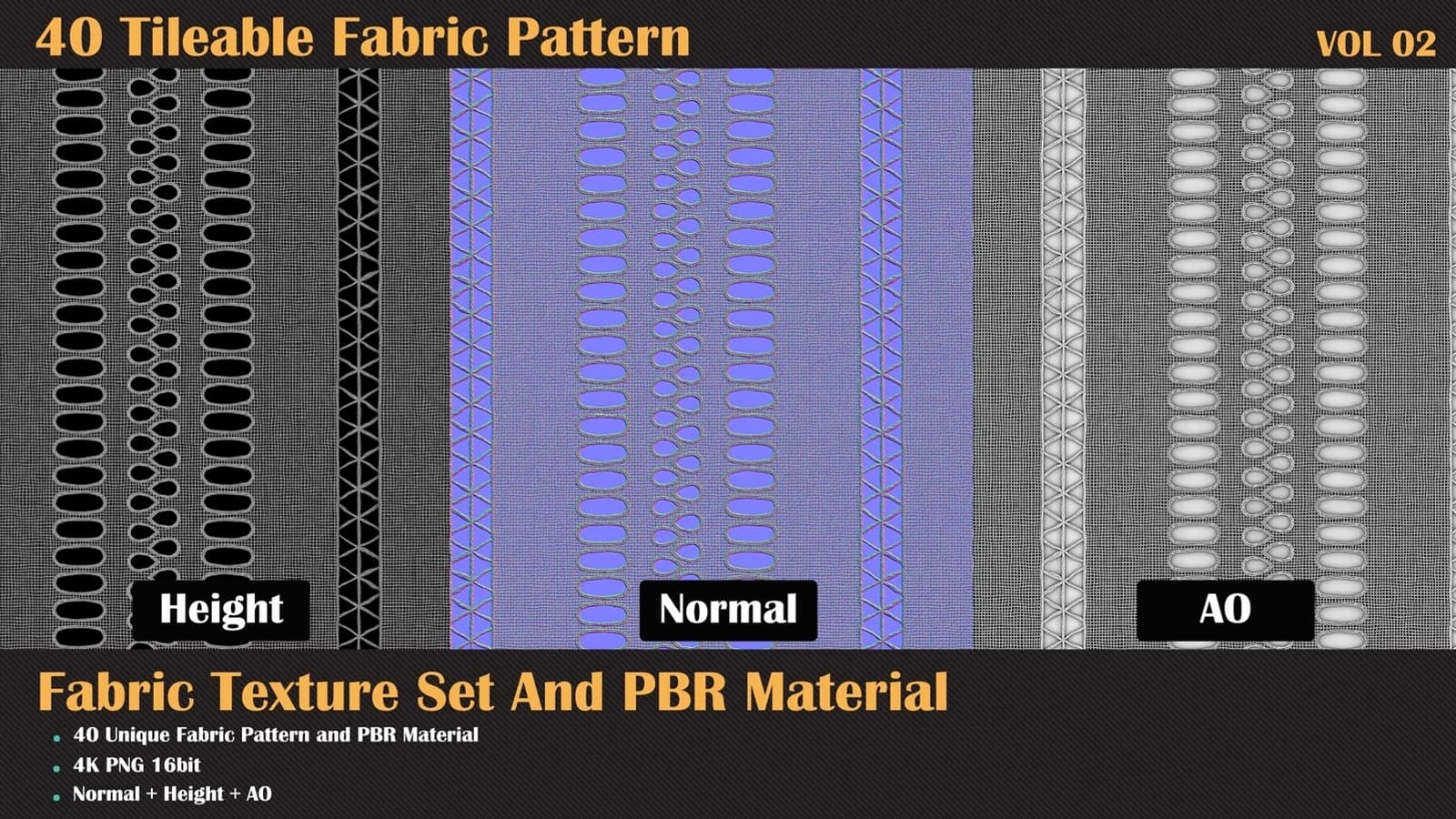 40 Tileable Fabric Pattern — VOL 02 — preview 6