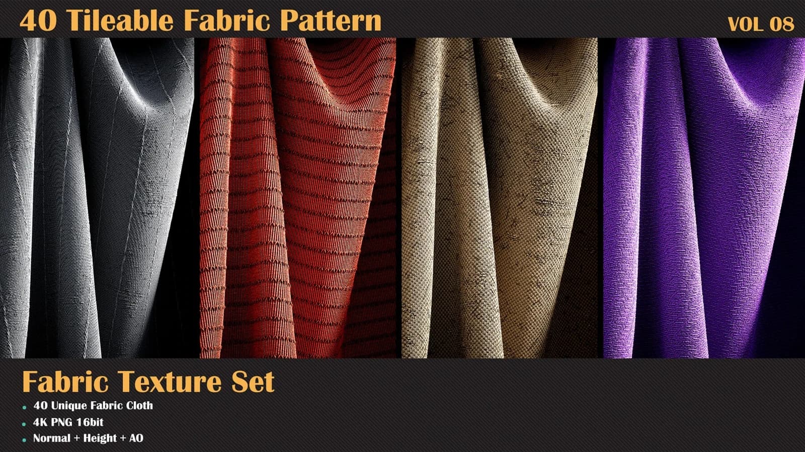 40 Tileable Fabric Pattern — VOL 08