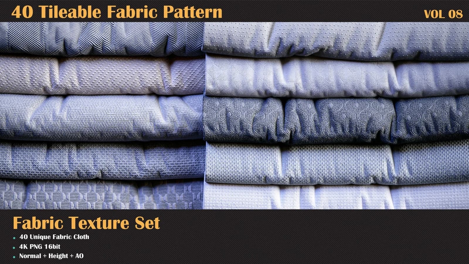 40 Tileable Fabric Pattern — VOL 08 — preview 2