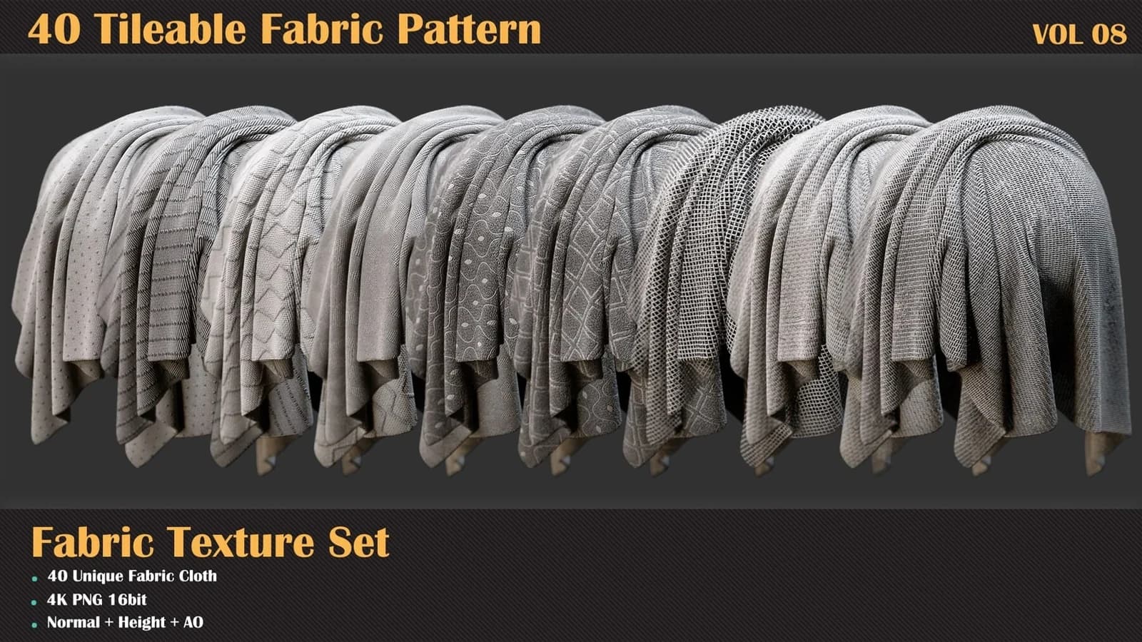 40 Tileable Fabric Pattern — VOL 08 — preview 4