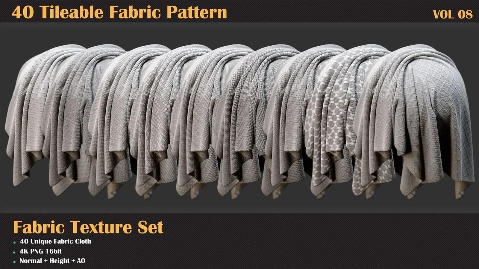 40 Tileable Fabric Pattern — VOL 08 — preview 6