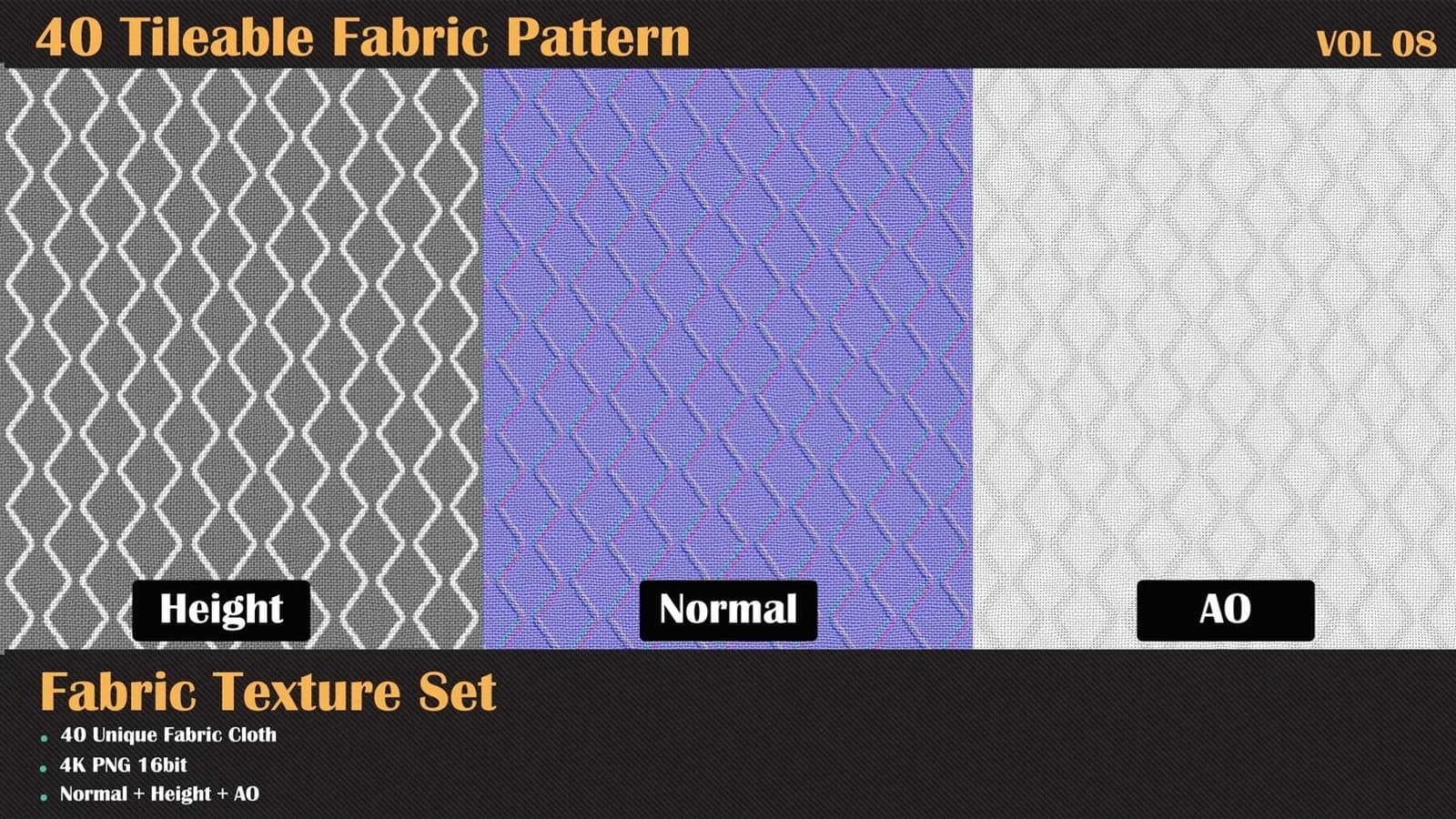 40 Tileable Fabric Pattern — VOL 08 — preview 7