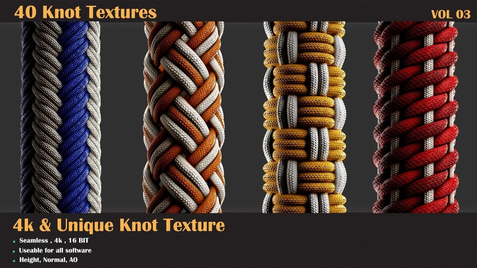 40 Tileable Knot Pattern — VOL 02