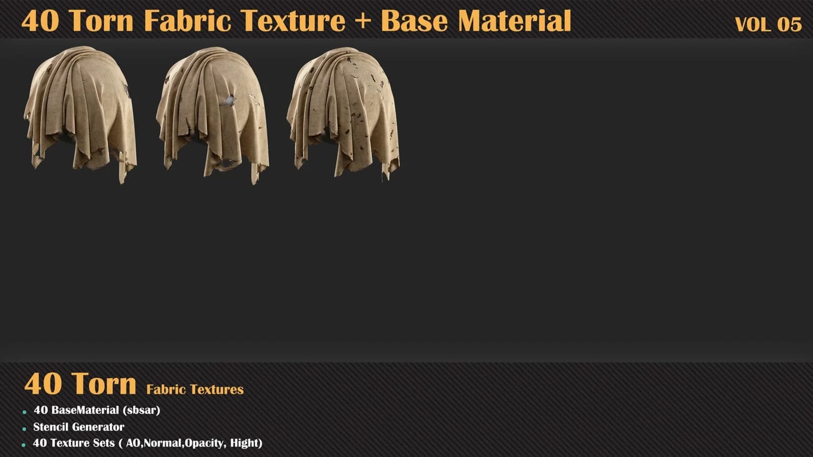 40 Torn Fabric Texture — VOL 05 — preview 5