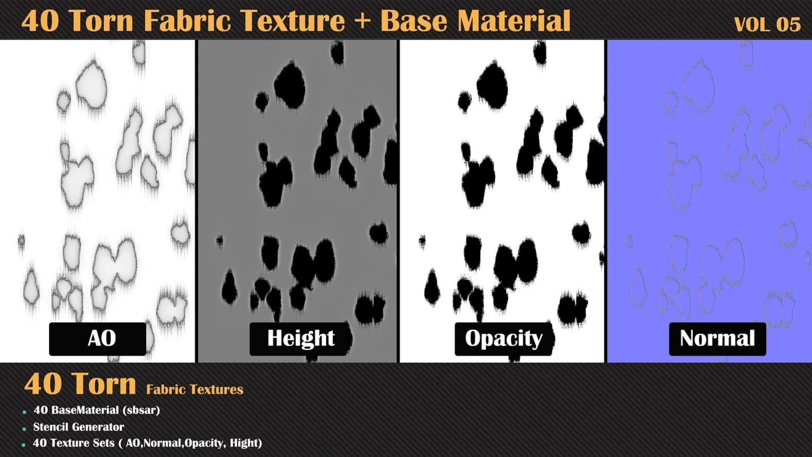 40 Torn Fabric Texture — VOL 05 — preview 6