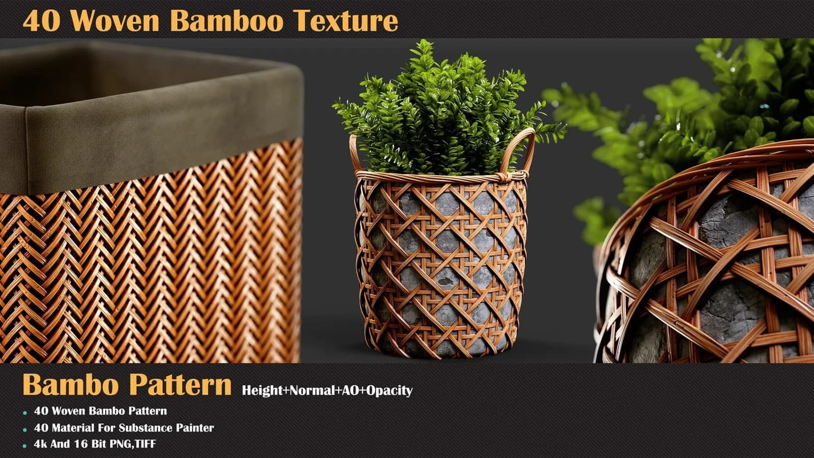 40 Woven Bamboo Texture — preview 2